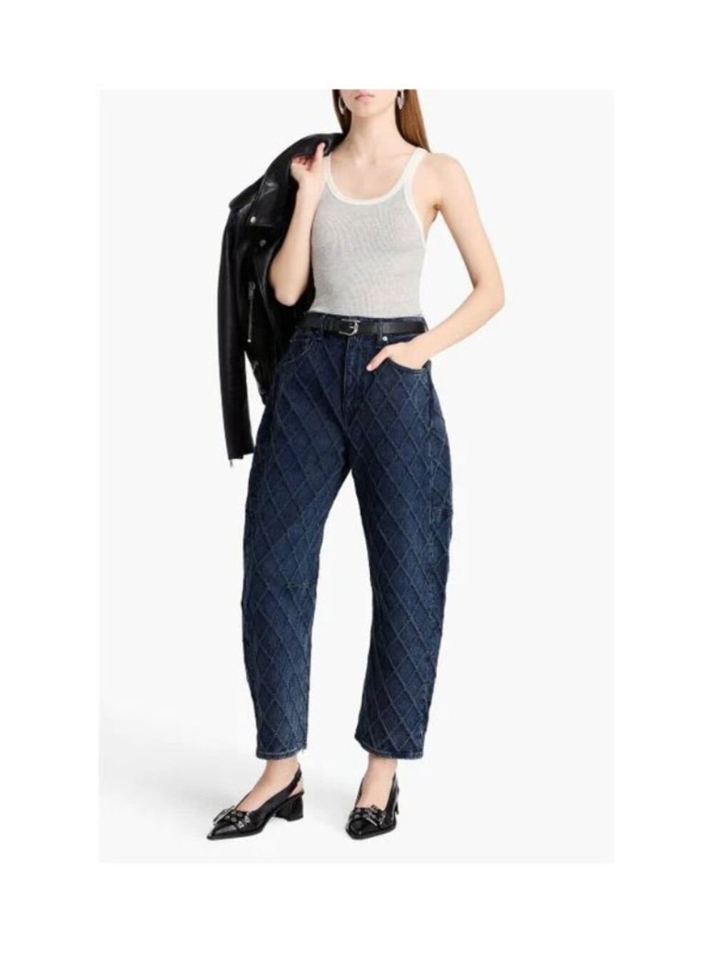 Rag & Bone Charlie high-rise quilt barrel jeans - Picture 3 of 8